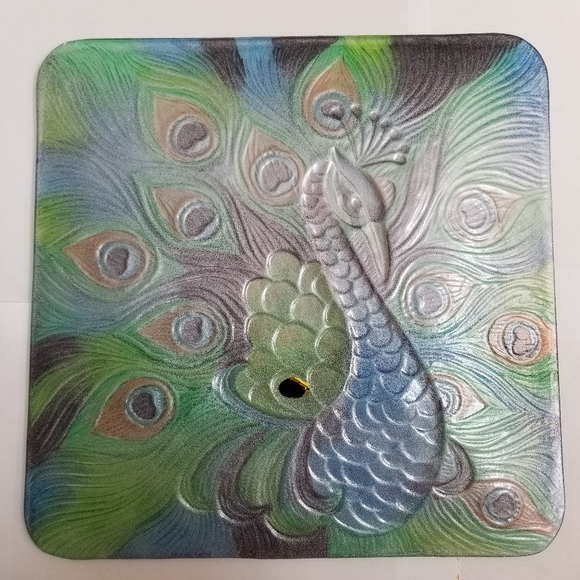 10049 New Gift Craft RARE Collectable Peacock Tray - Picture 4 of 9